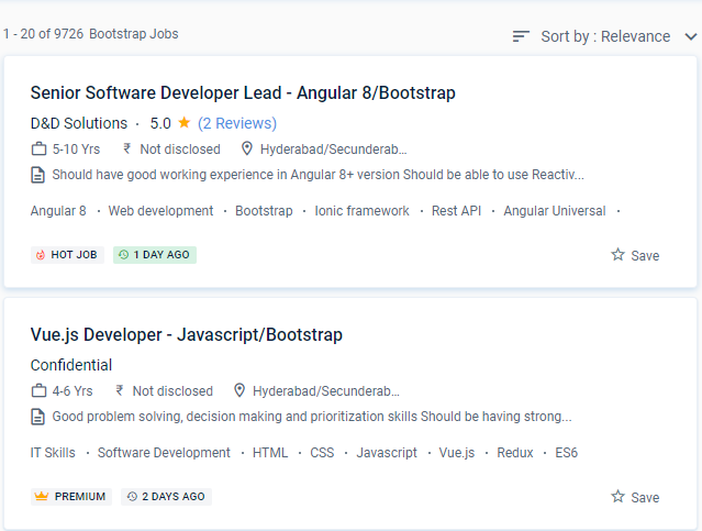 Bootstrap internship jobs in Chennai