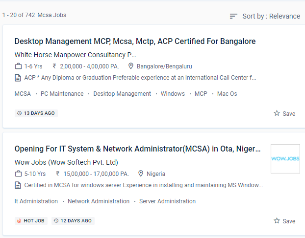 MCSA internship jobs in Kozhikode