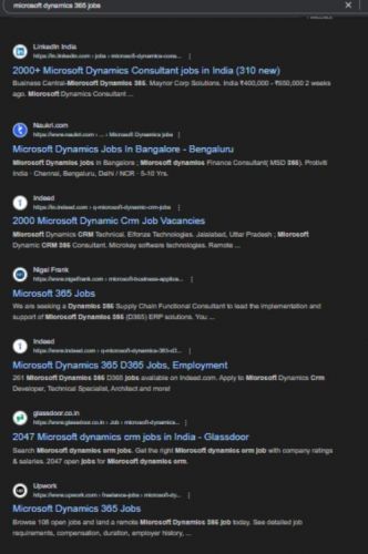 Microsoft Dynamics 365 internship jobs in Chennai