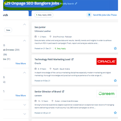 On-Page SEO internship jobs in Mumbai
