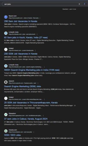 Search Engine Marketing (SEM) internship jobs in Hyderabad