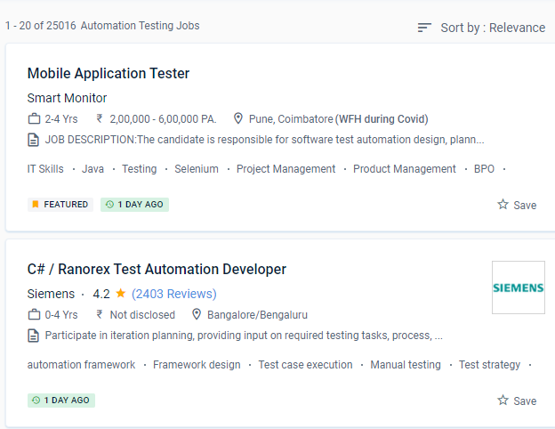 Software Testing (Automation) internship jobs in Indore